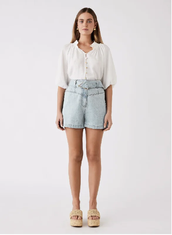 ESMAEÉ SEASIDE DENIM SHORT - PALE BLUE