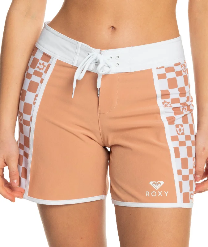 Roxy Printed 5 Inch Boardshorts-Cork Flower Box