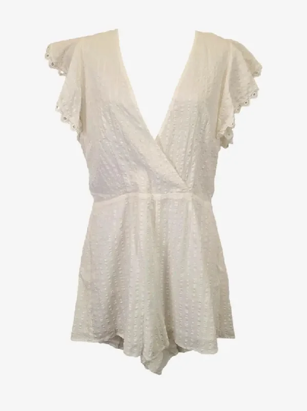 The Fifth Label Ruffle Broderie Summer Playsuit Size M