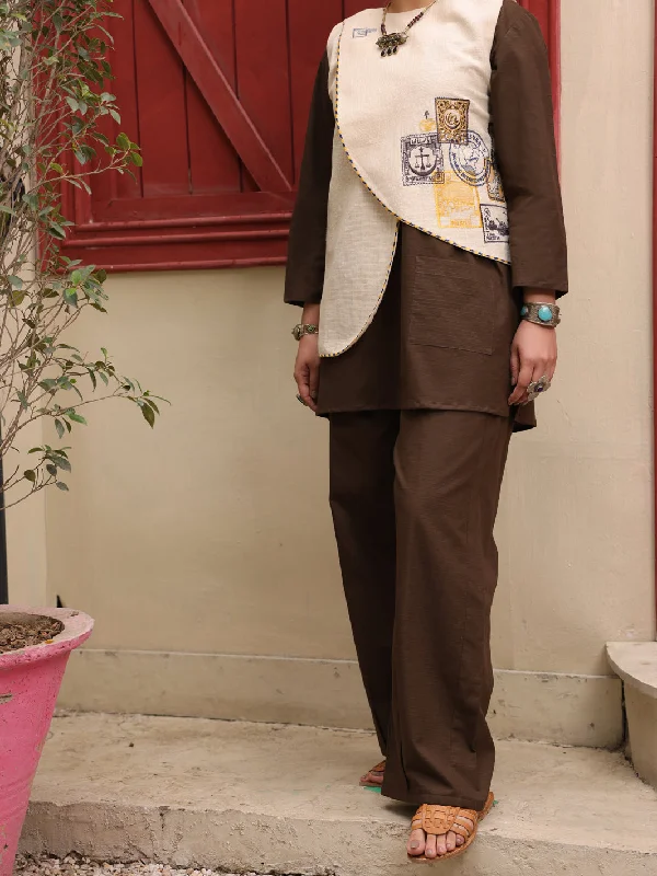 Off White Dobby Waistcoat - AL-LK-LCT-918