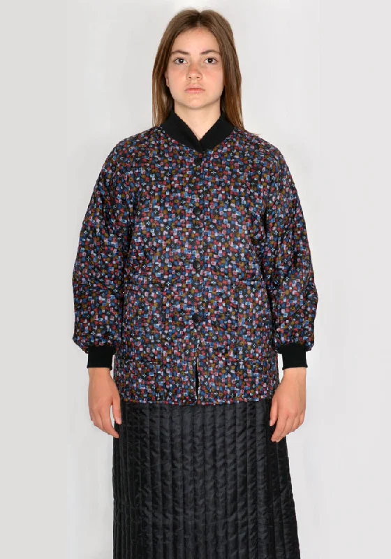 BLESS N°73 4112 MONPE JACKET ABSTRACT PRINT BLACK/MULTI (New Season FW22)
